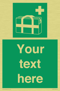 Custom sign safe condition Medical grab bag